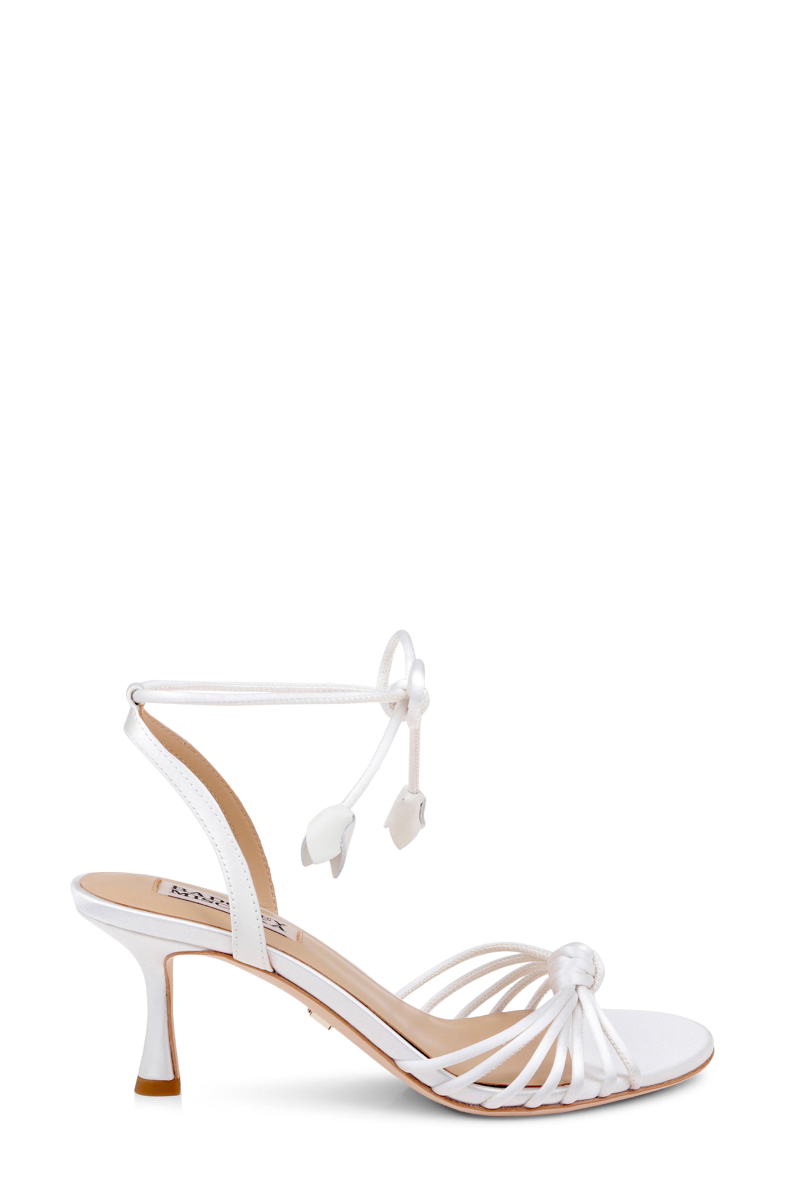 Yelena Ankle Wrap Sandal, Alternate, color, WHITE SATIN