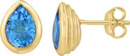 EFFY Pear Cut Blue Topaz Stud Earrings