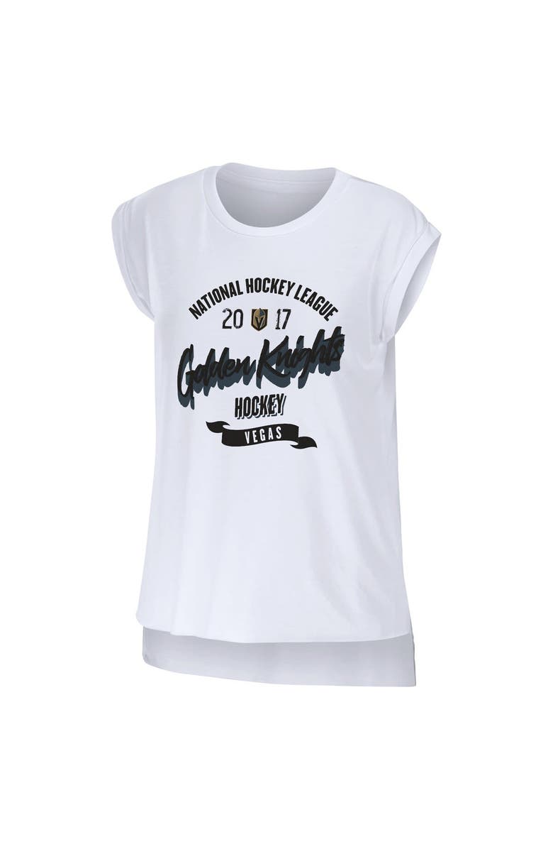 WEAR by Erin Andrews Women's WEAR by Erin Andrews White Vegas Golden Knights Domestic Tank Top, Alternate, color, 