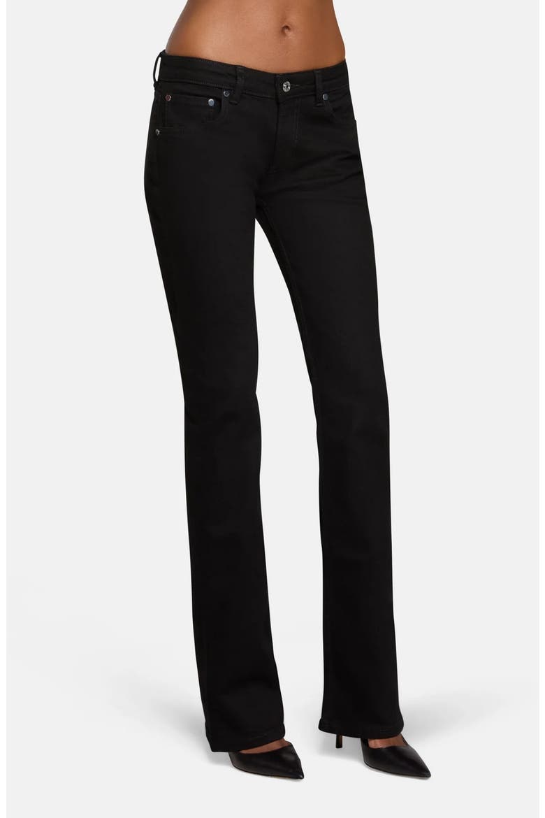 Maria Slim Bootcut Jeans, Alternate, color, NOIR