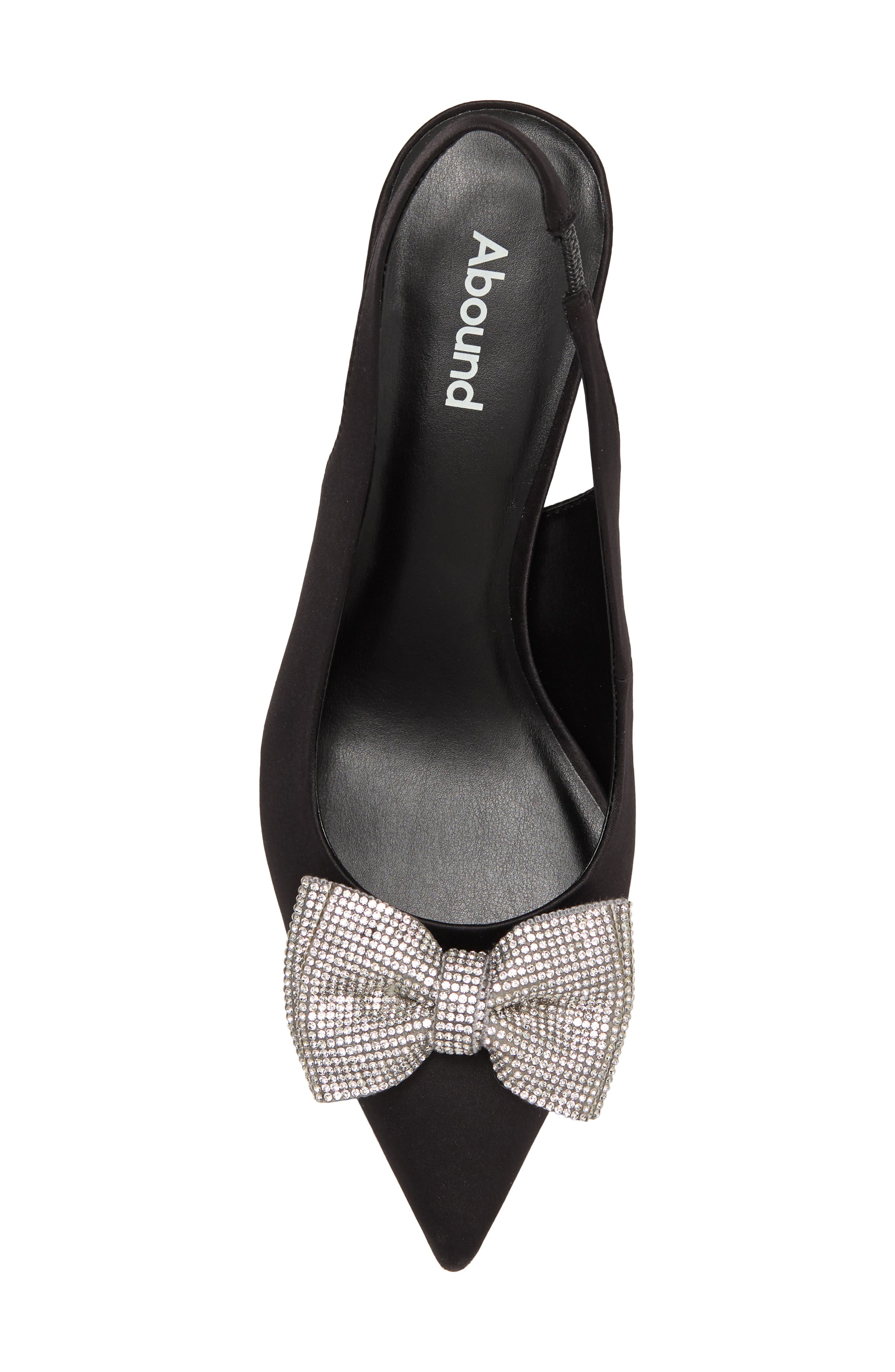 Abound Caroline Crystal Bow Slingback Pump, Alternate, color, 