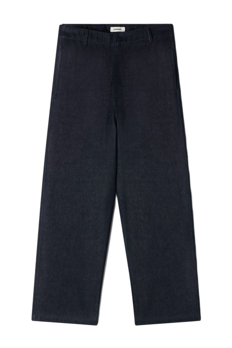 Raw barrel jeans, Alternate, color, Navy blue