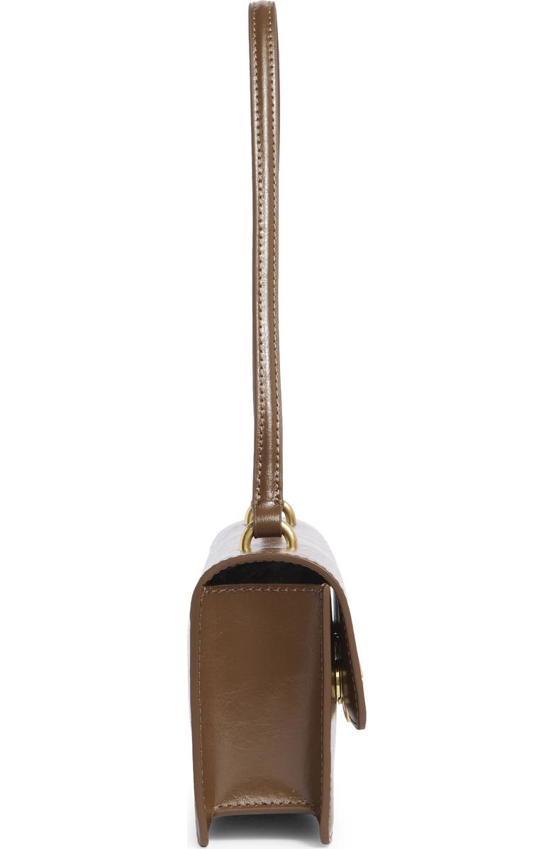 Off-White Jitney Leather East/West Shoulder Bag, Alternate, color, Brown