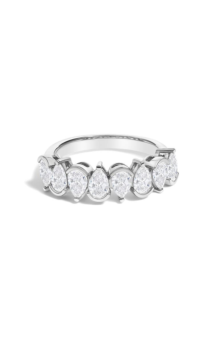Haus of Brilliance 14K Gold 1 2/3 Cttw Lab Grown Pear Shaped Diamond Band Ring, Main, color, White Gold