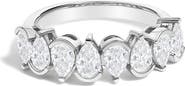 Haus of Brilliance 14K Gold 1 2/3 Cttw Lab Grown Pear Shaped Diamond Band Ring