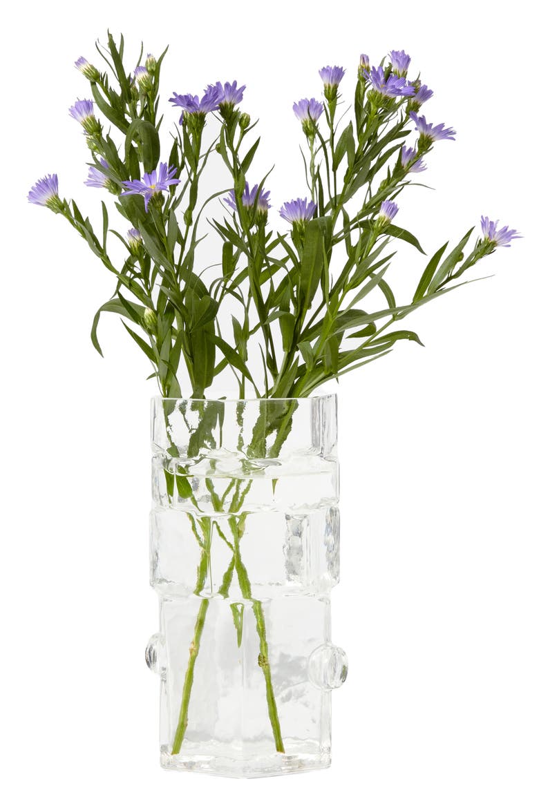 Hex Glass Vase, Alternate, color, CLEAR