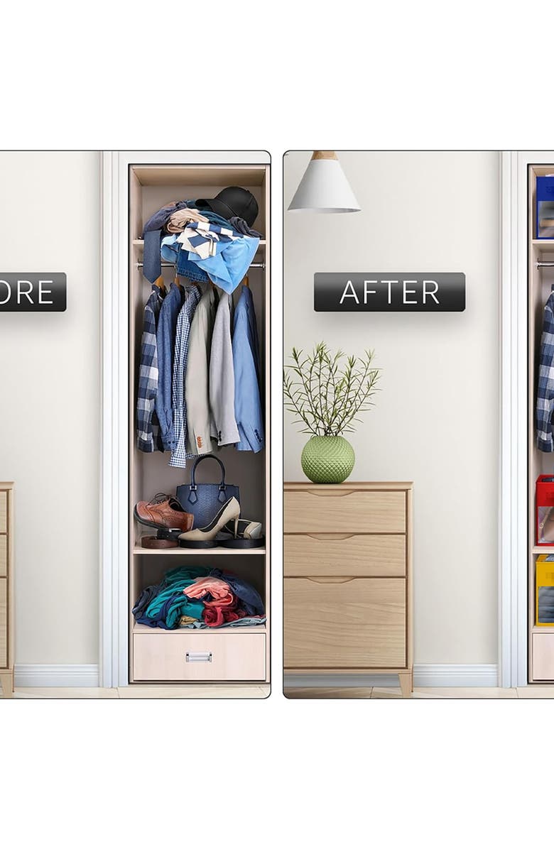 SORBUS 6-Pack Window Storage Cubes, Alternate, color, Multicolored