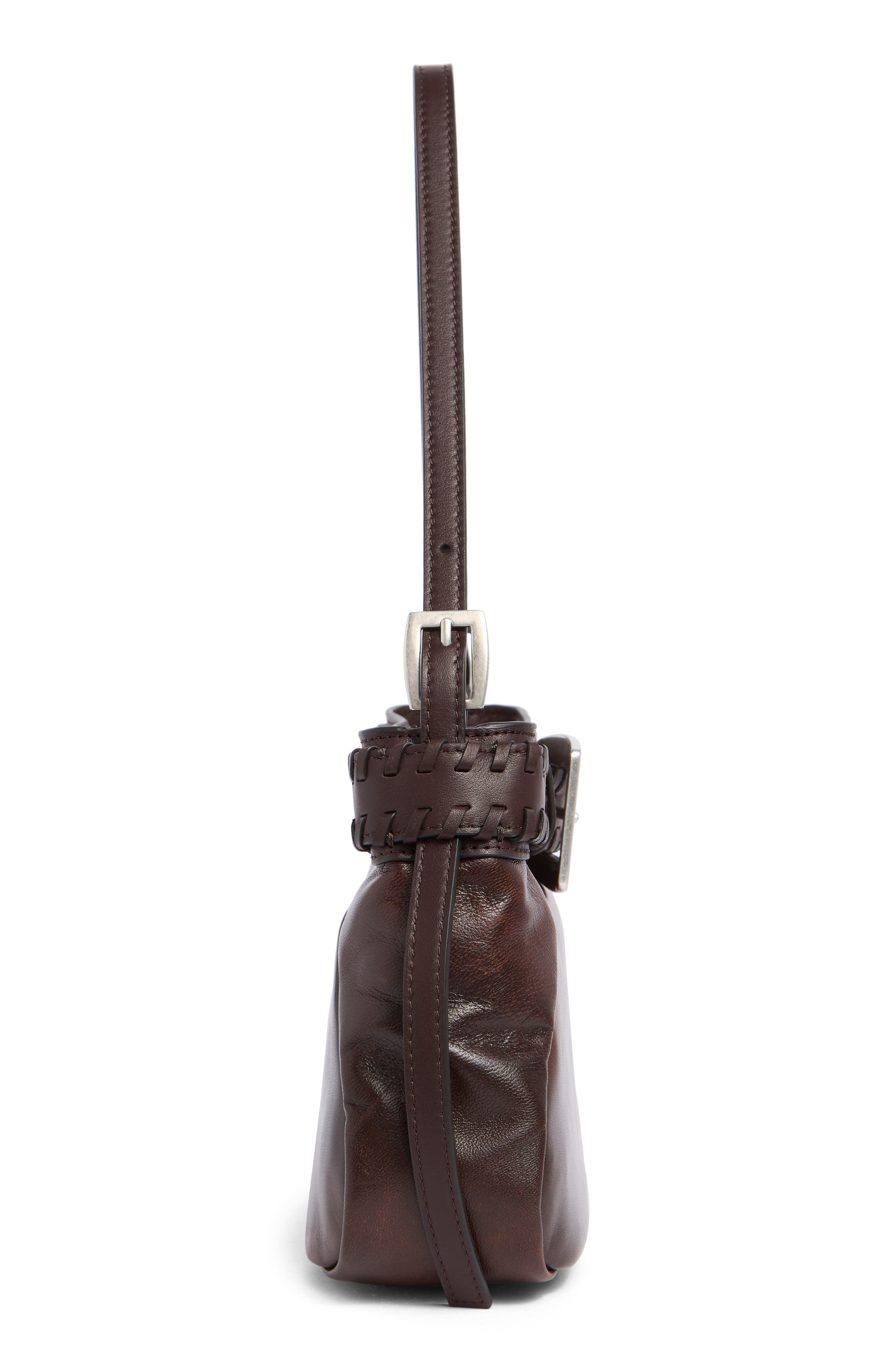 Brooklyn Leather Shoulder Bag, Alternate, color, ESPRESSO DISTRESSED