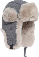 SURELL Quilted Faux Fur Trooper Hat