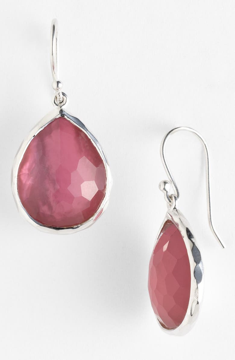 Ippolita Rock Candy<sup>®</sup> Mini Teardrop Earrings, Main, color, Rock Crystal And Mop
