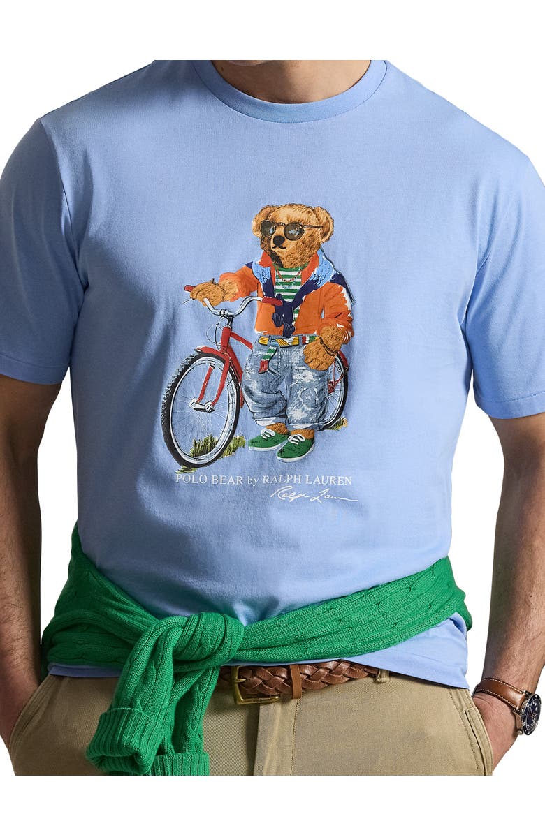 Polo Ralph Lauren Big & Tall Summer Bear T-Shirt, Alternate, color, Austin Blue