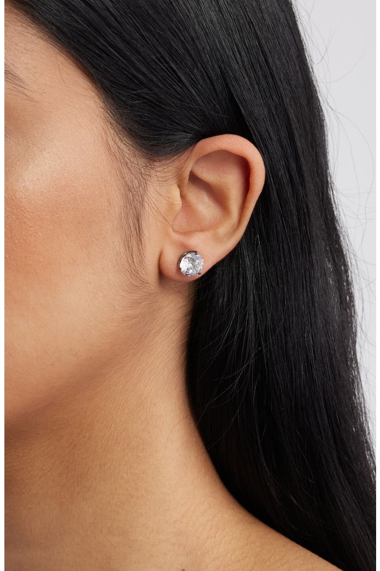 Cubic Zirconia Earrings - 6ct., Alternate, color, GOLD