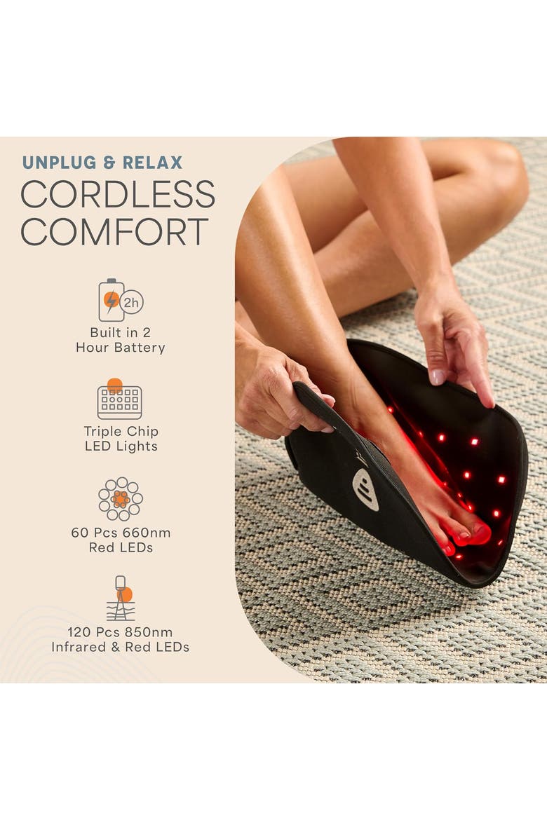 Allevasole Red Light Therapy Wrap for Ankle & Feet  660nm 850nm Infrared Device, Alternate, color, Rechargable