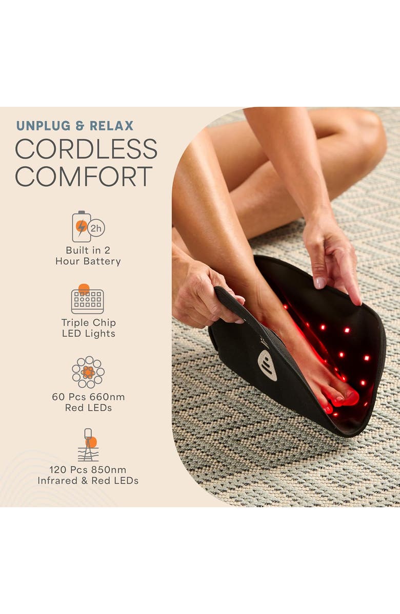 Lifepro Allevasole Red Light Therapy Wrap for Ankle & Feet  660nm 850nm Infrared Device, Alternate, color, Rechargable