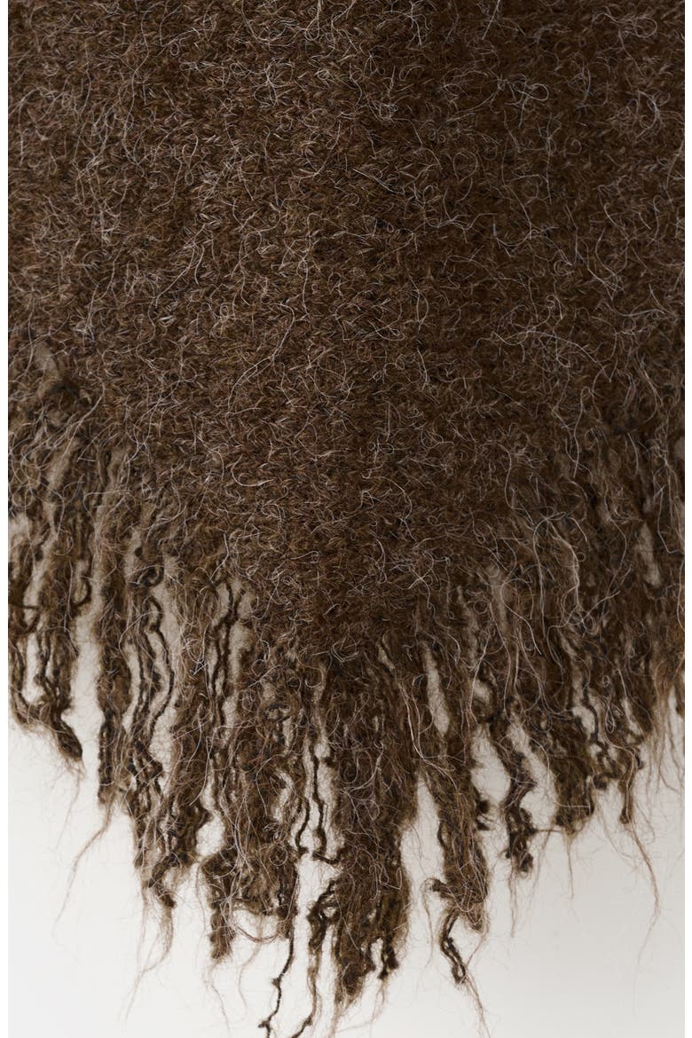 Fringed Shawl, Alternate, color, CHOCOLATE