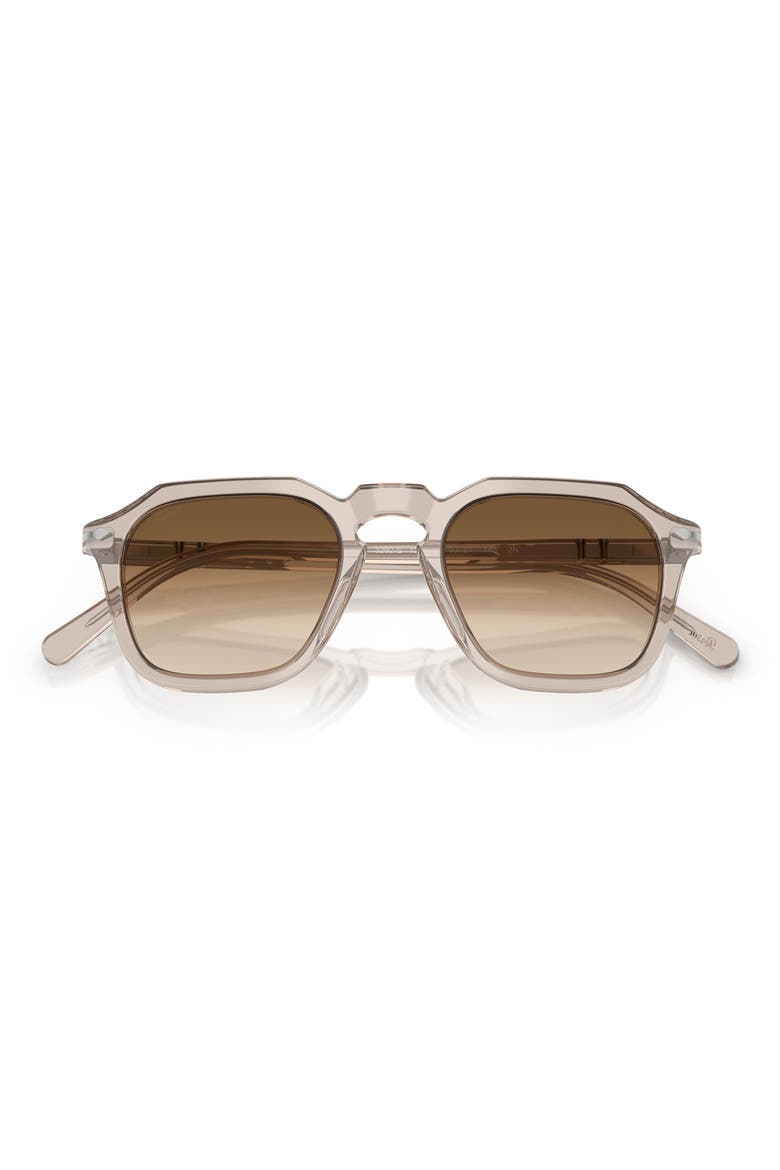 50mm Square Sunglasses, Alternate, color, TRANSPARENT BROWN GREY / CLEAR