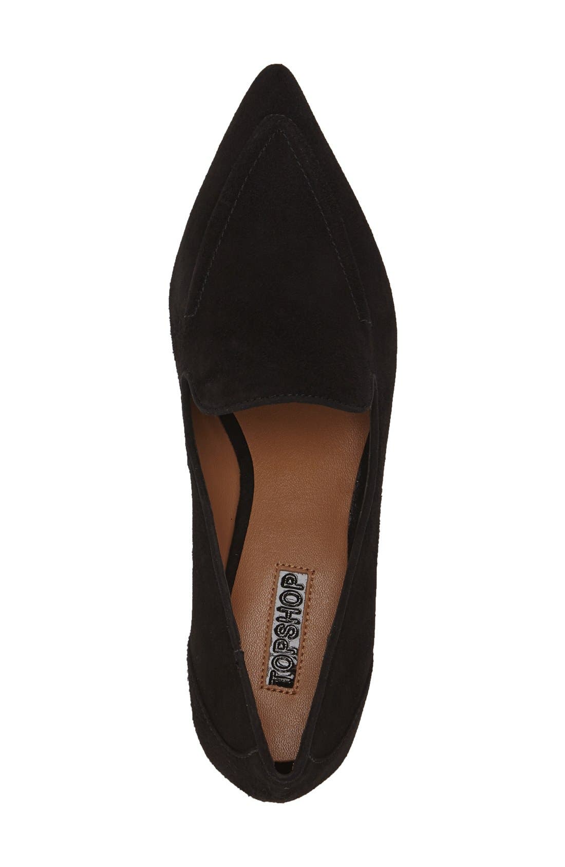 'Kindred' Pointy Toe Loafer, Alternate, color, BLACK