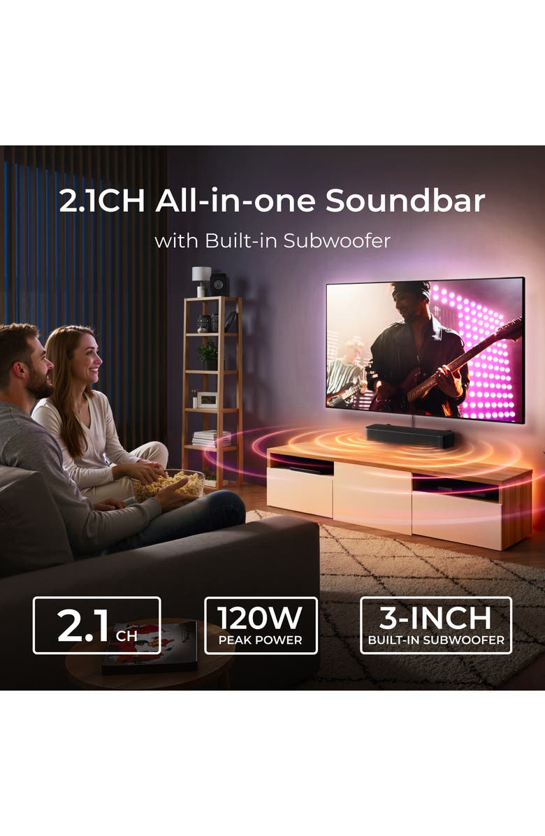 Ultimea Poseidon M20 2.1ch Sound Bar, Alternate, color, Black