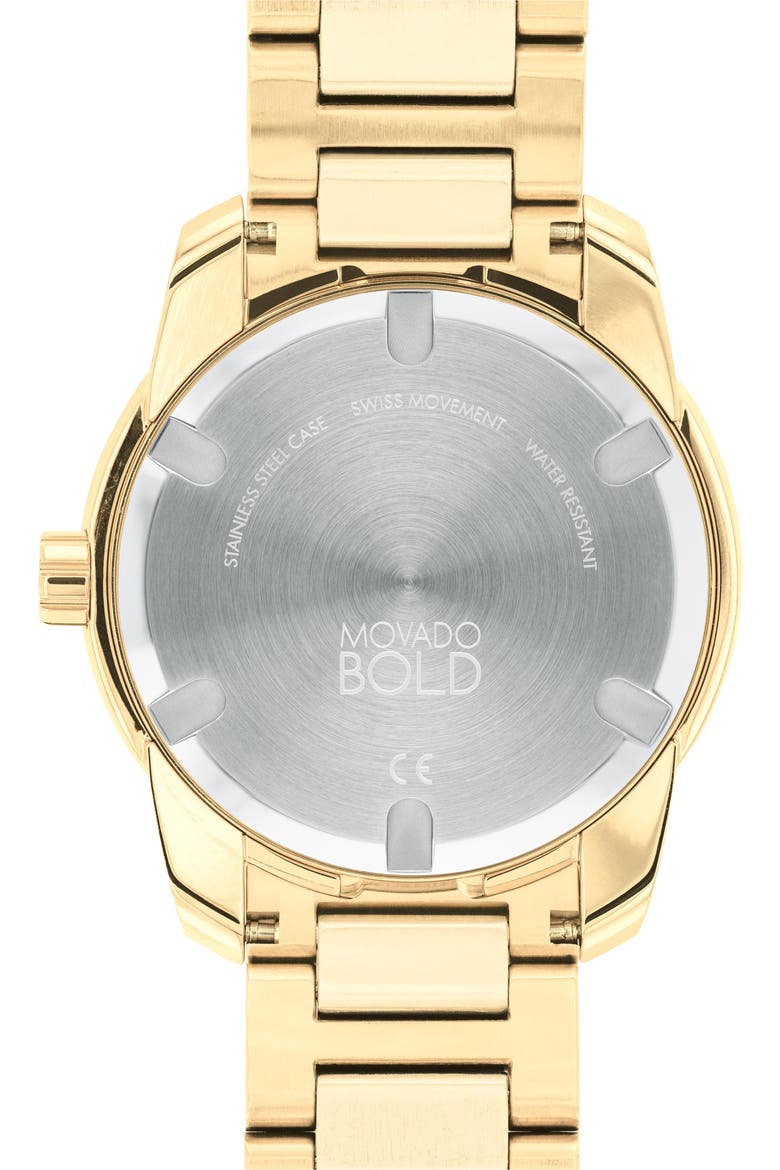 Bold Verso Bracelet Watch, 42mm, Alternate, color, GOLD DIAL
