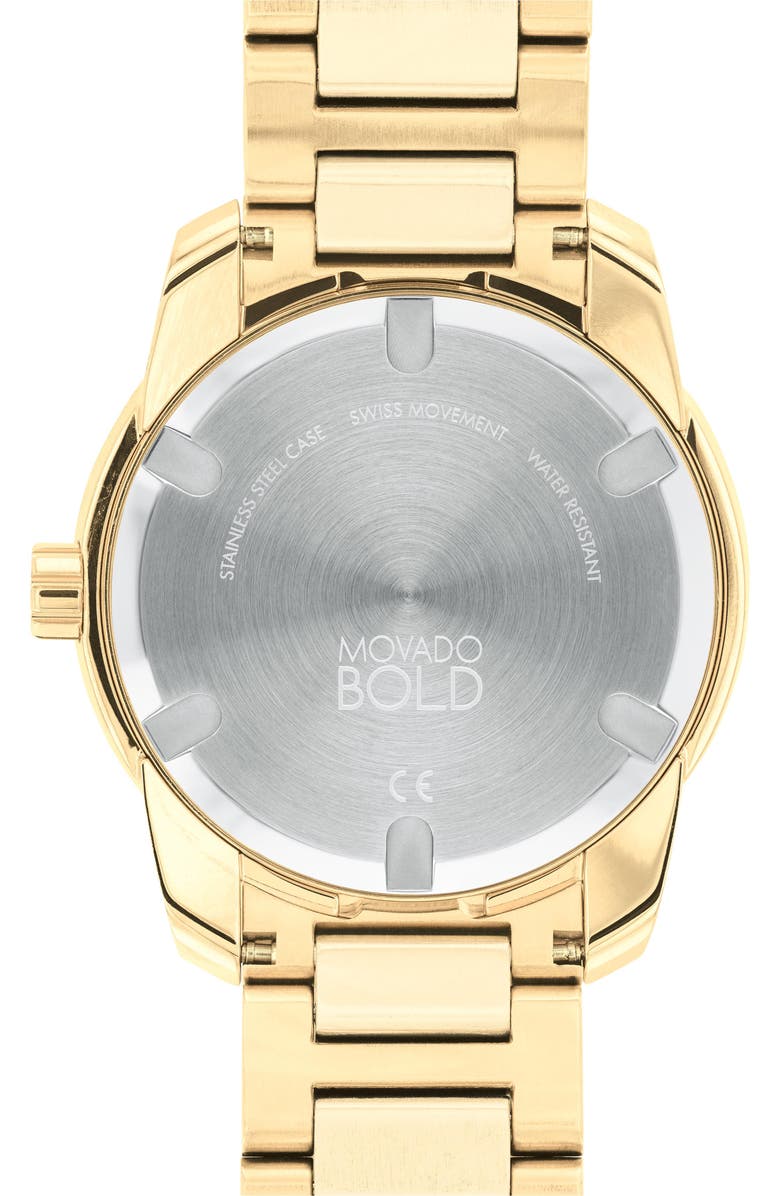 Movado Bold Verso Bracelet Watch, 42mm, Alternate, color, Gold Dial