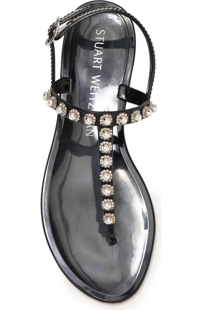 Stuart Weitzman Crystal Embellished Jelly Sandal, Alternate, color,