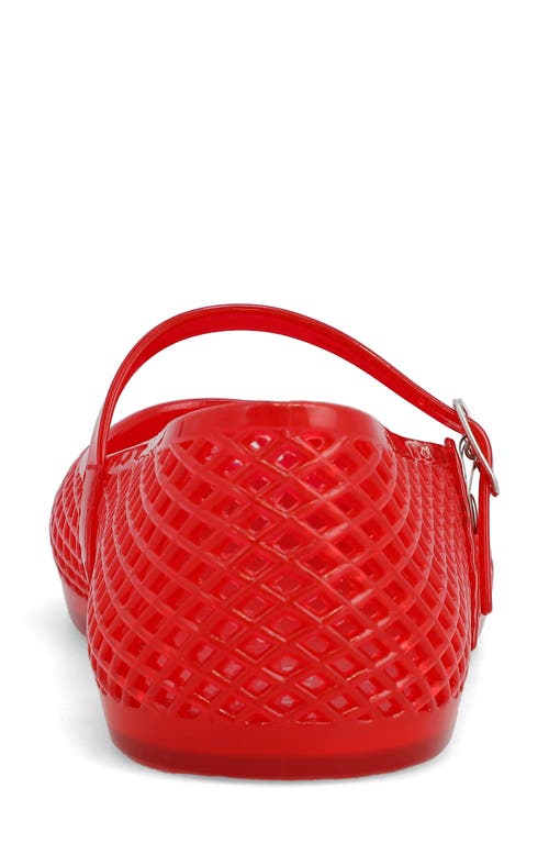 Shop Mia Gianne Jelly Mary Jane Flat In Red