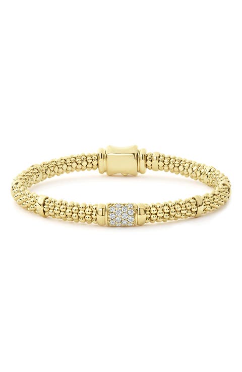 Caviar Gold Diamond Bracelet