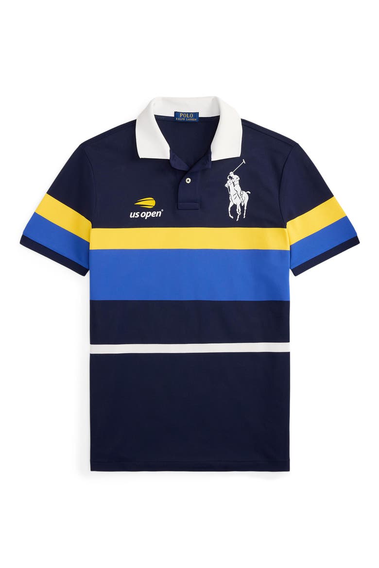 US Open Ball Crew Stripe Polo Shirt, Alternate, color, NAVY MULTI