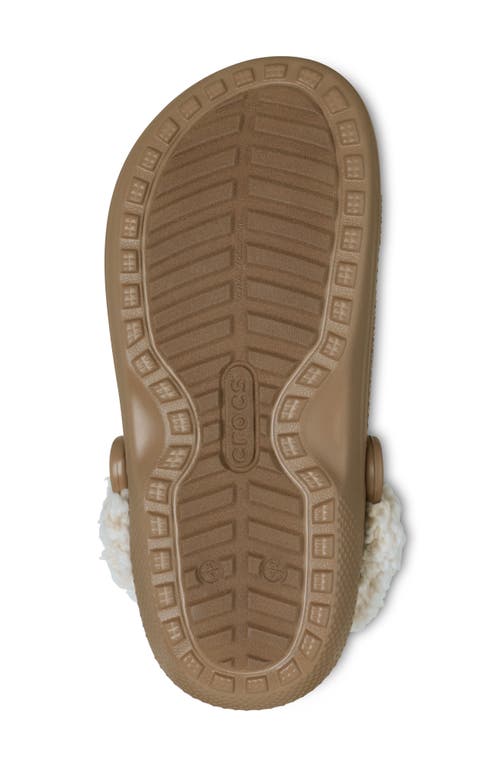 Crocs Classic Fleece Lined Clog In Brown