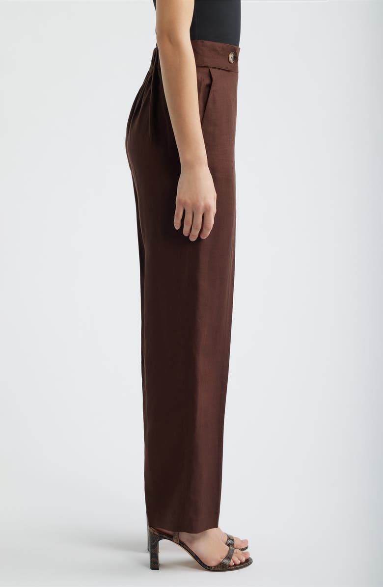 Anne Klein Pull-On Crop Wide Leg Pants, Alternate, color, Dark Chocolate