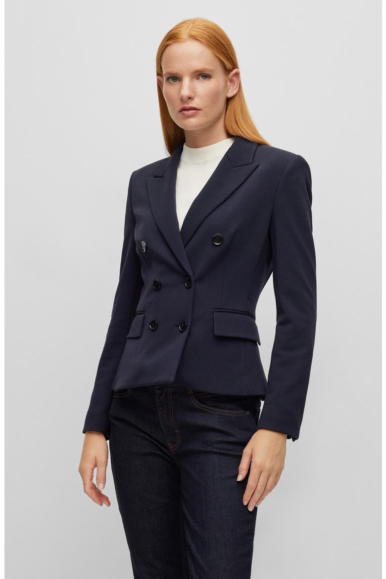 Jocalia Double Breasted Jacket, Alternate, color, OPEN BLUE