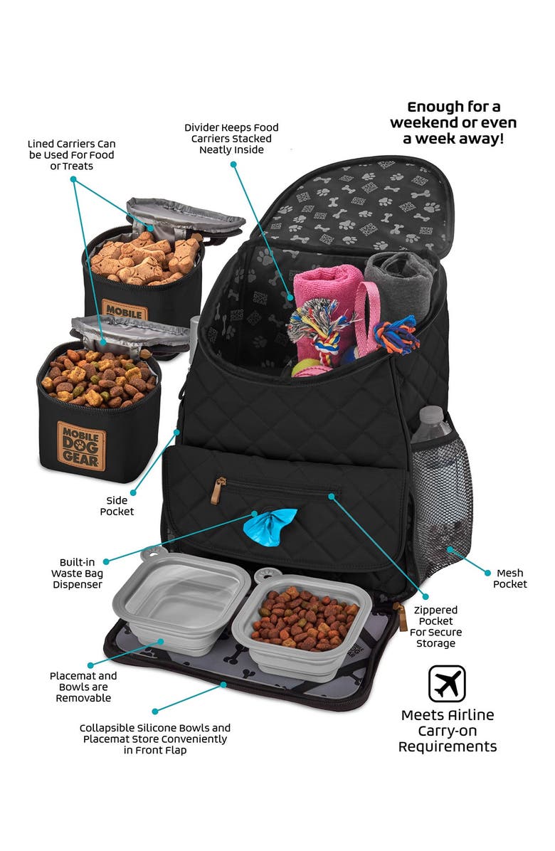 MOBILE DOG GEAR Weekend Backpack - Black, Alternate, color, 