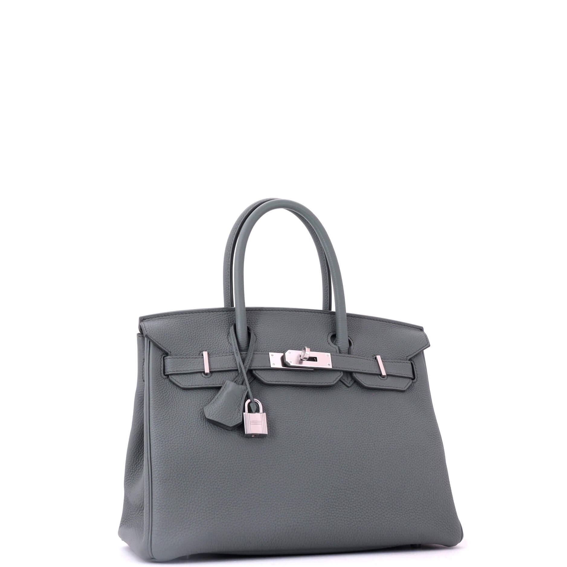 Birkin Handbag Green Togo with Palladium Hardware 30, Alternate, color, Green