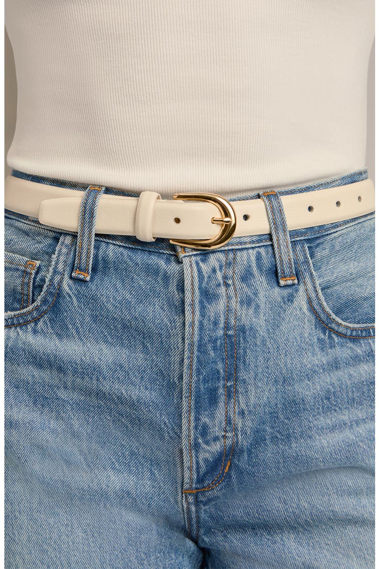 The Favorite Leather Belt, Alternate, color, BONE