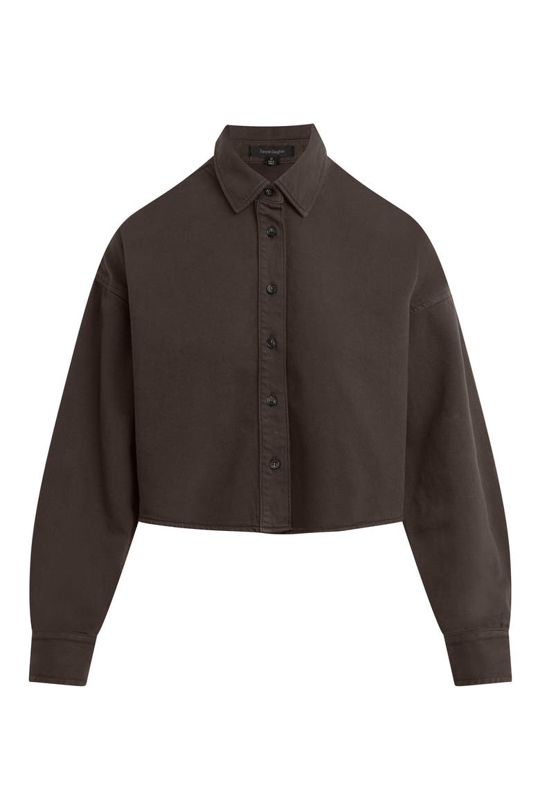 The Crop Ex-Boyfriend Shirt Jacket, Alternate, color, ESSPRESO