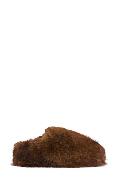 Apparis Misha Faux Fur Mule Slipper In Brown