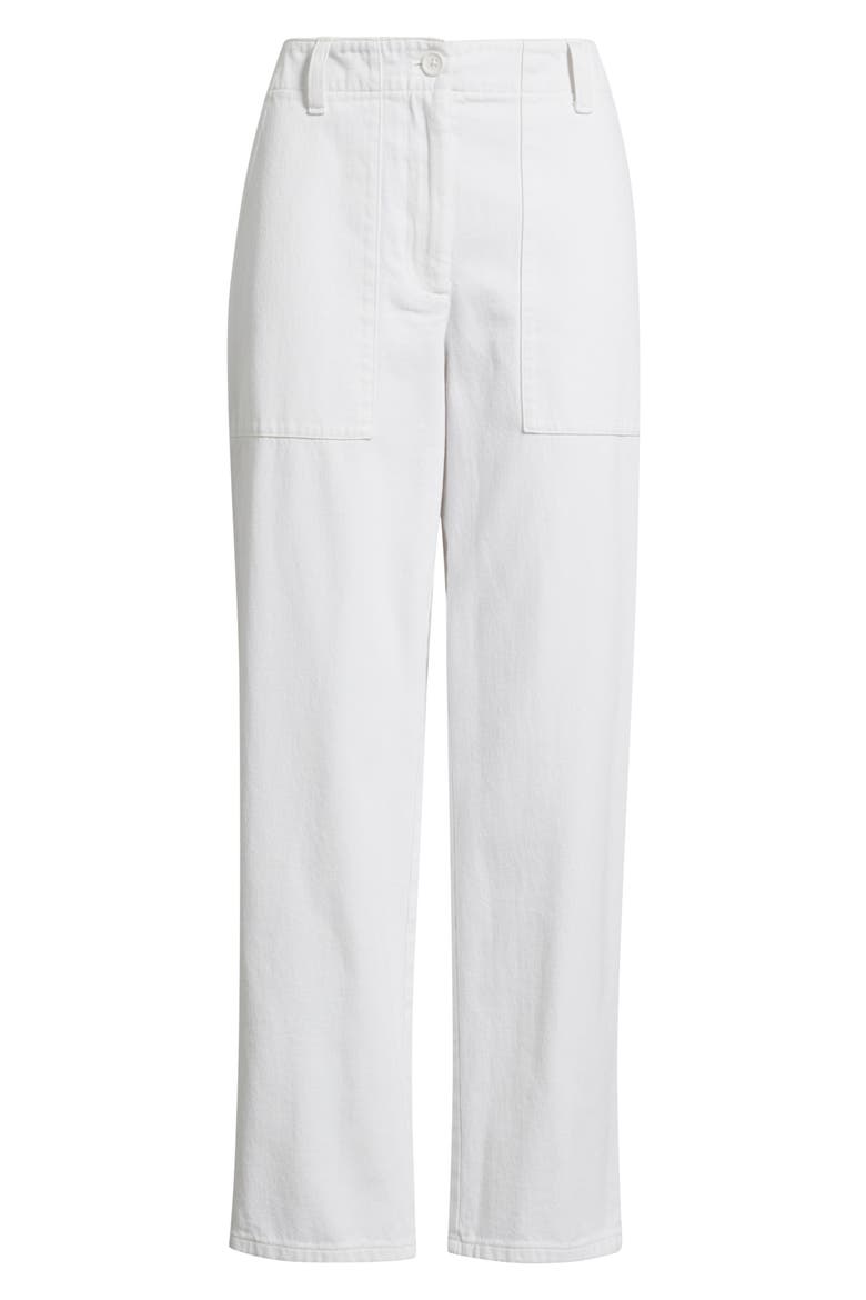 Easy Tapered Organic Cotton Pants, Alternate, color, WHITE