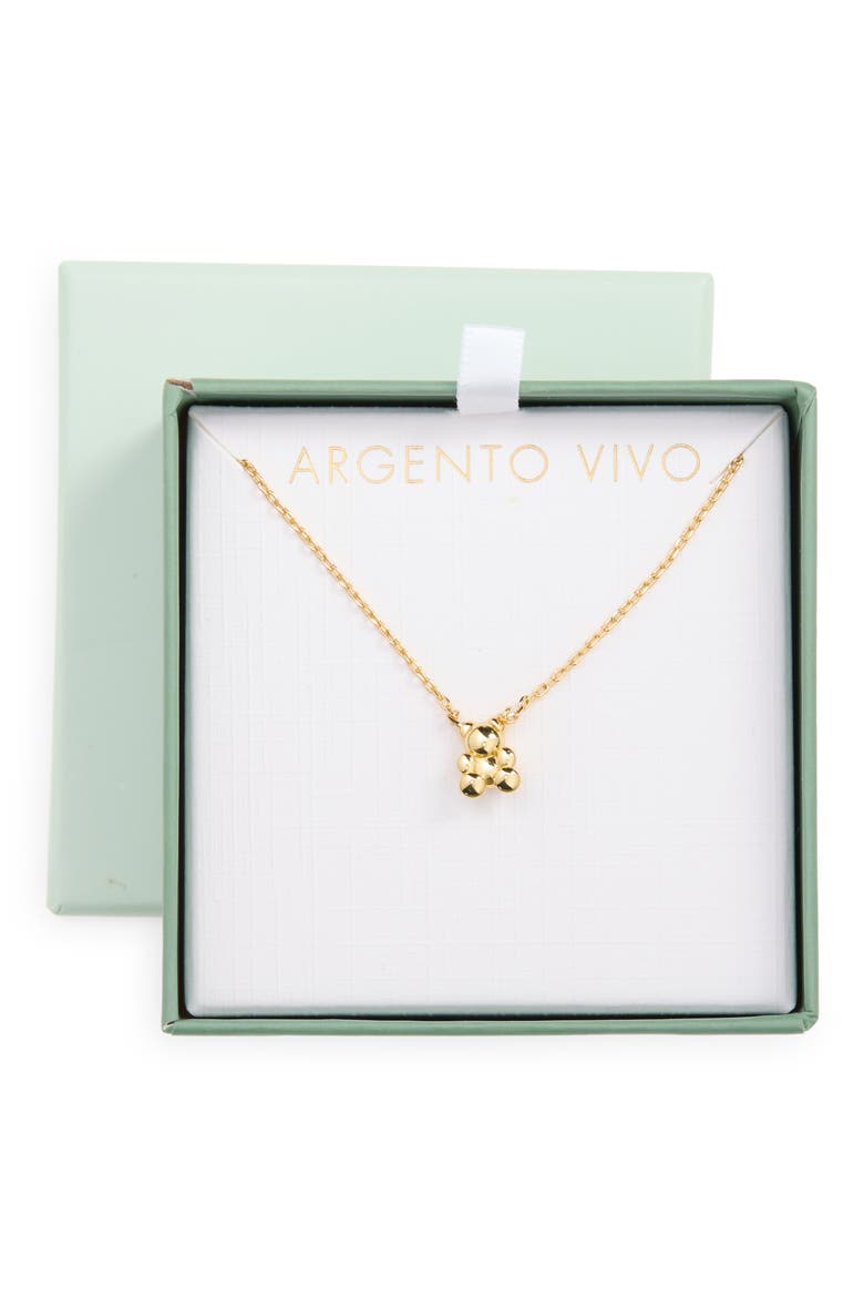 Teddy Pendant Necklace, Main, color, GOLD