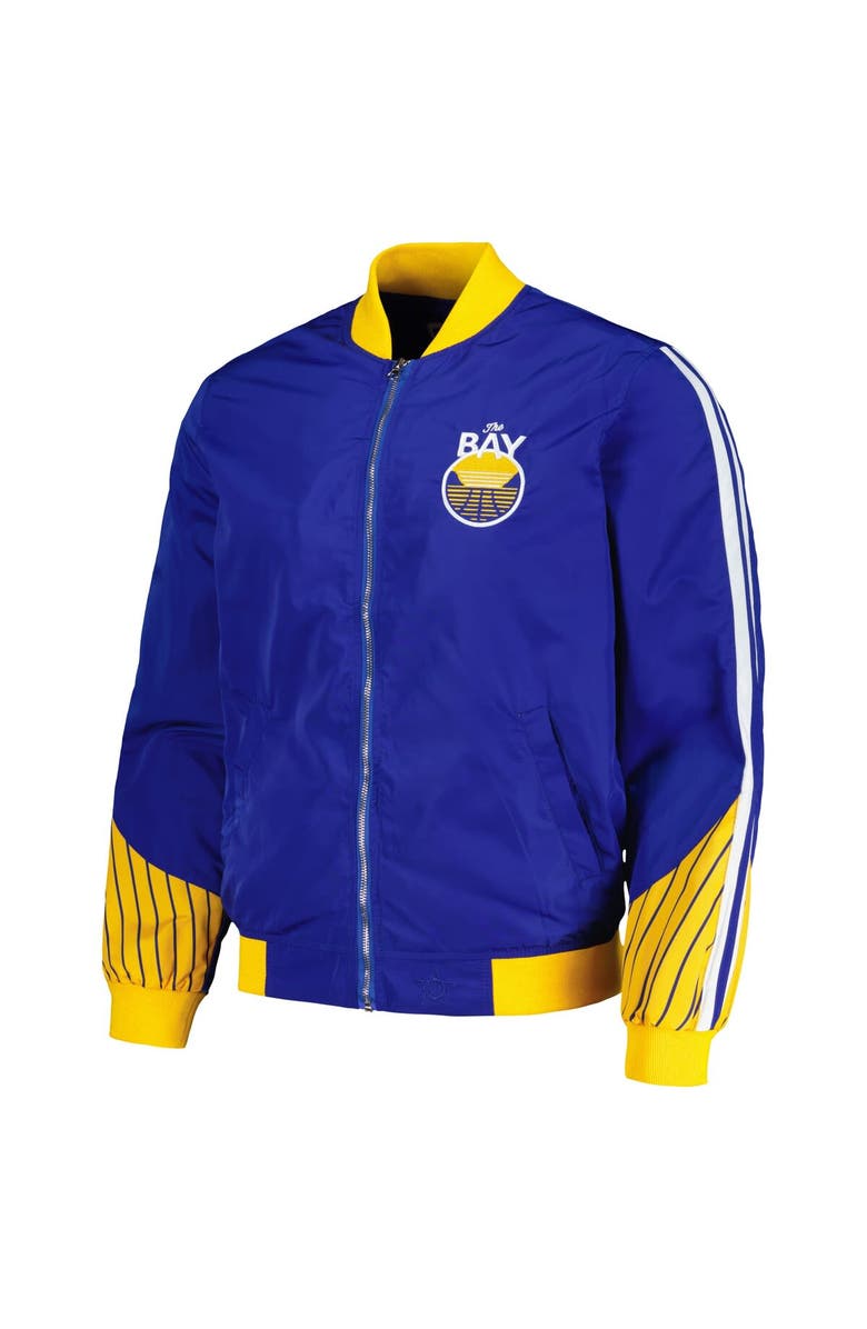 JH DESIGN Men's JH Design Royal Golden State Warriors Full-Zip Bomber Jacket, Alternate, color,