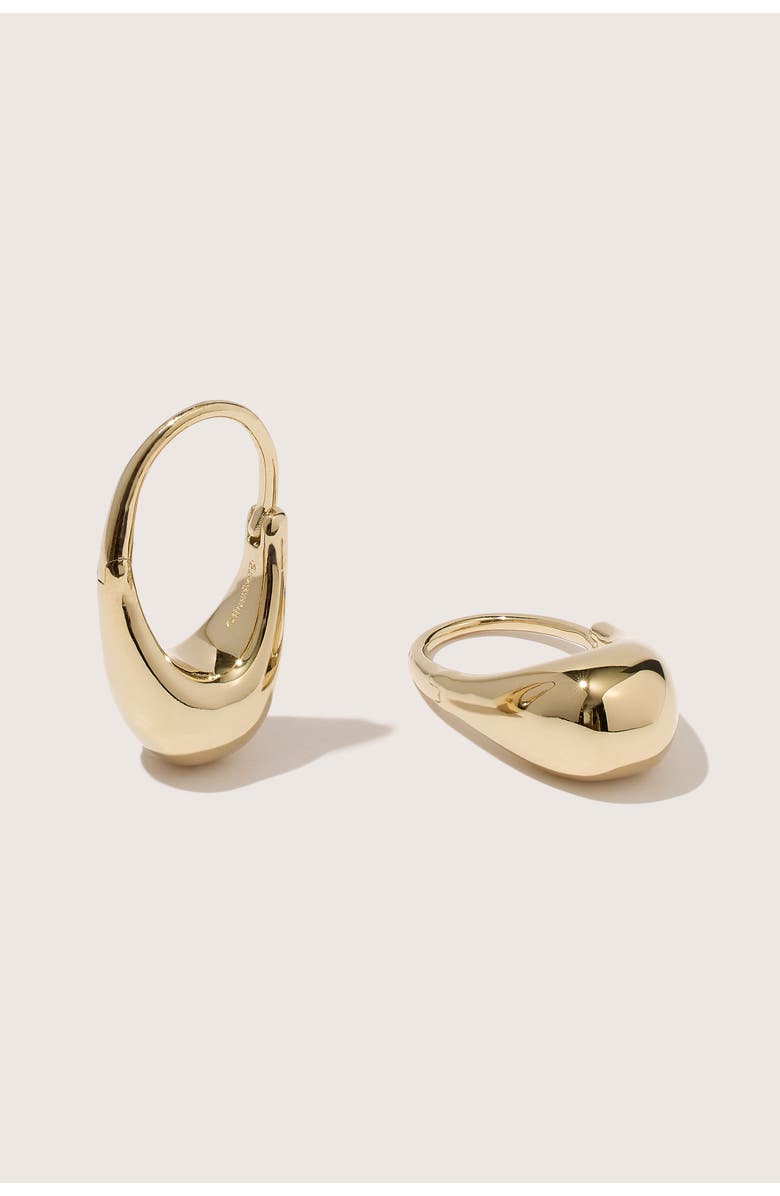 Otiumberg Sterling Silver Roscida Drop Hoop Earrings, Main, color, 