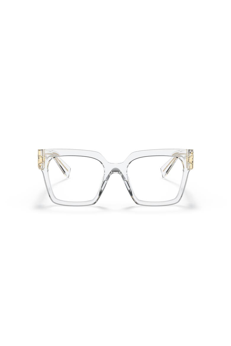 52mm Square optical glasses, Alternate, color, Transparent