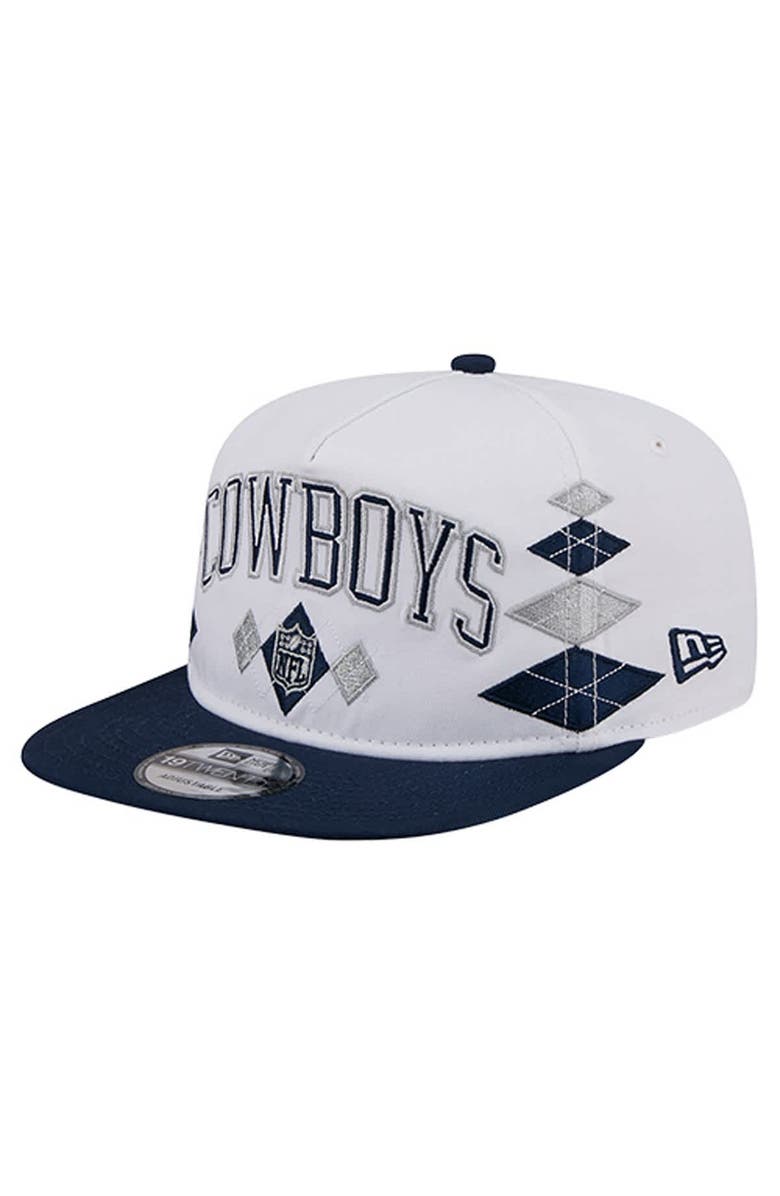New Era Men
s New Era  White Dallas Cowboys Argyle 19TWENTY Adjustable Hat, Main, color, White