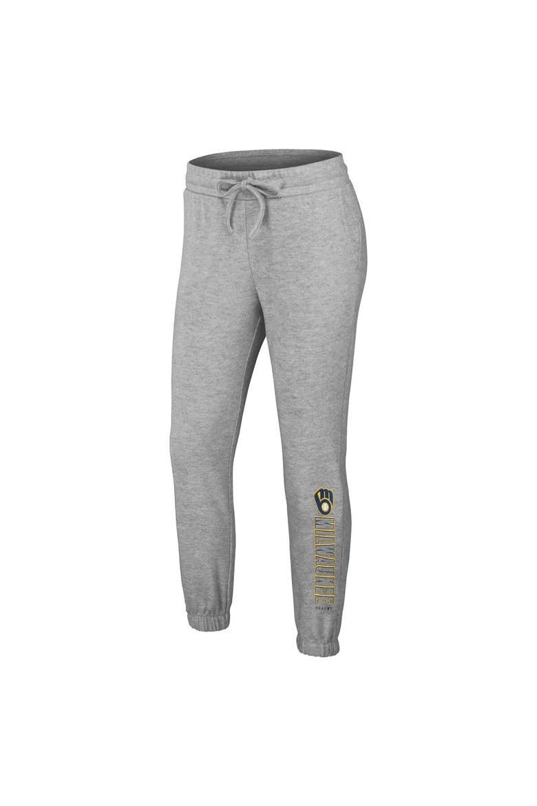 Women's WEAR by Erin Andrews Gray Milwaukee Brewers  Knitted Lounge Set, Alternate, color, Gray