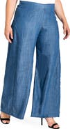 Standards & Practices Perry Tencel® Denim Palazzo Pants