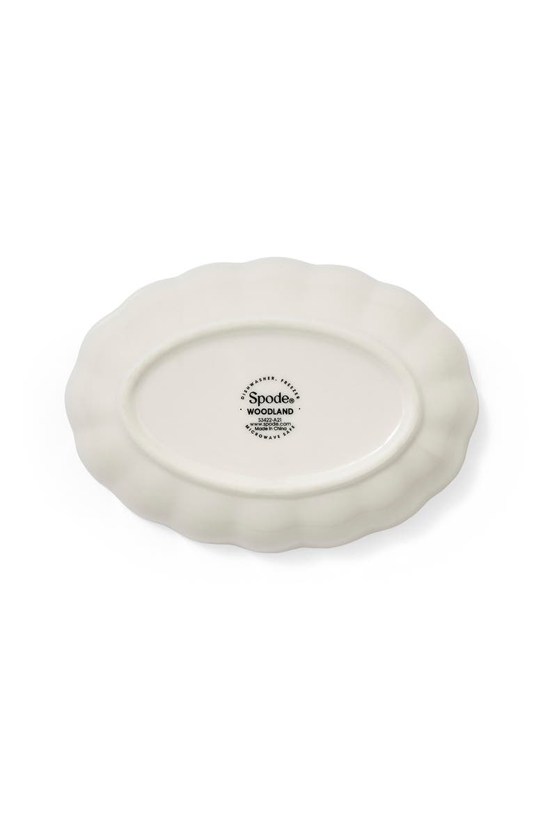 Woodland Turkey 6" Oval Fluted Dish, Alternate, color, Brown