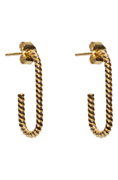 Rope Oblong Hoop Earrings