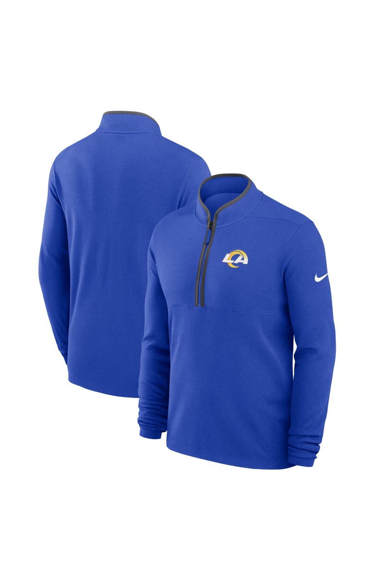 Nike Men's Nike Royal Los Angeles Rams Lightweight Victory Dri-FIT Half-Zip Pullover, Main, color, Royal