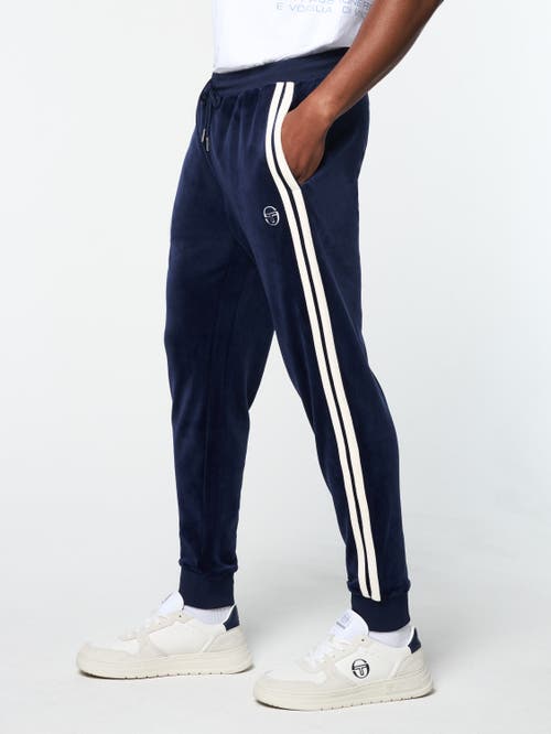 Sergio Tacchini Damarindo Velour Track Pant In Blue