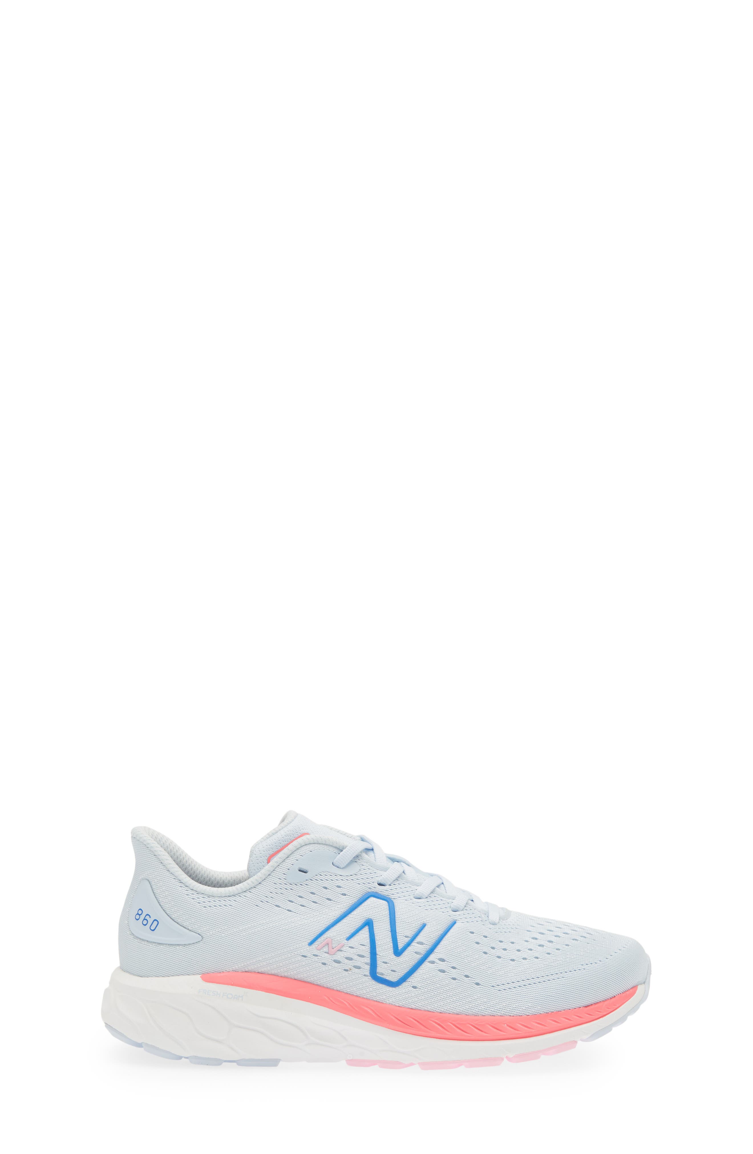 New Balance Kids' 860 Sneaker, Alternate, color, Moon Dust/ Neon Pink