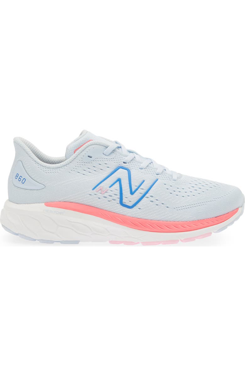New Balance Kids' 860 Sneaker, Alternate, color, Moon Dust/ Neon Pink